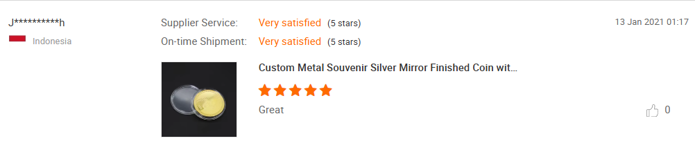 Customer's Reviews from Indonesia Coin