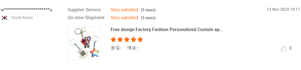 Customer's reviews from Korea Keychain