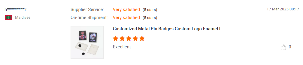 Customer's Reviews from Maldives Badge