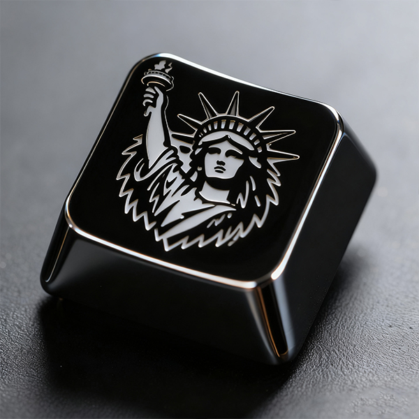 Artistic Metal Alloy 3D Embossed Keycaps Textured Surface Collectible Keycap Set