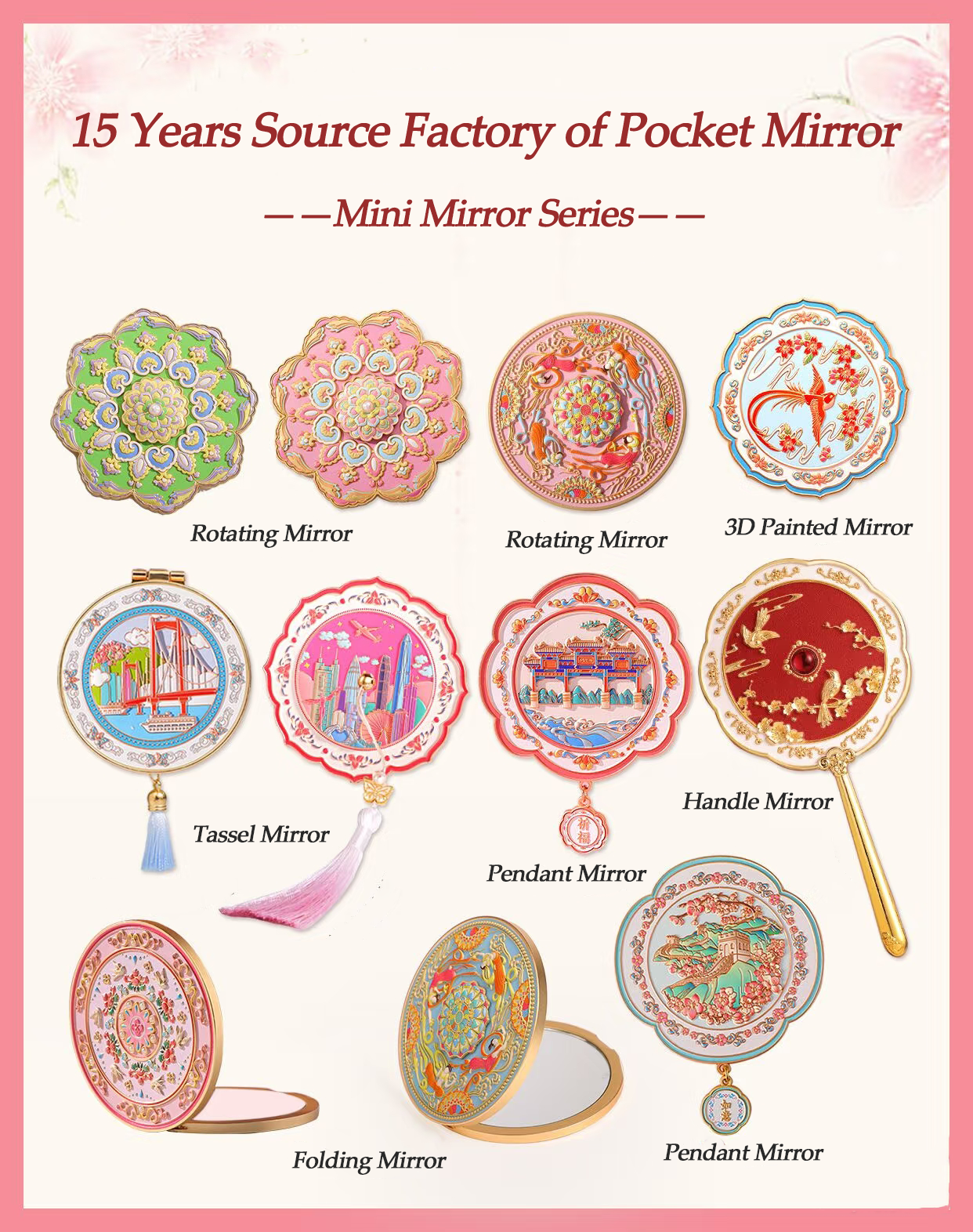 pocket mirror, cosmetic mirror