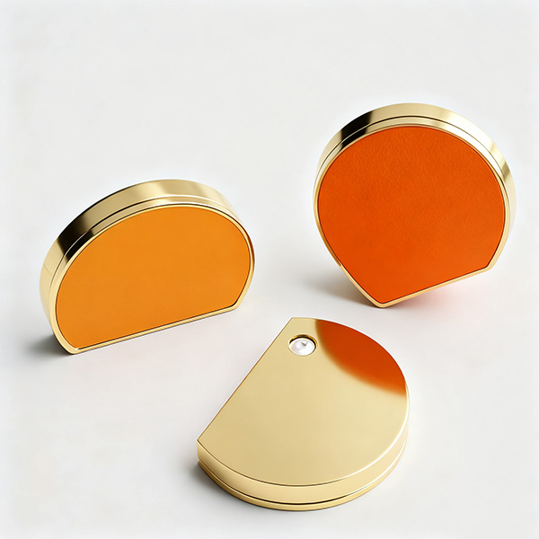 Customize Metal Solid Perfume Bam Box Slideable Metal Case Blush Cosmetic Box