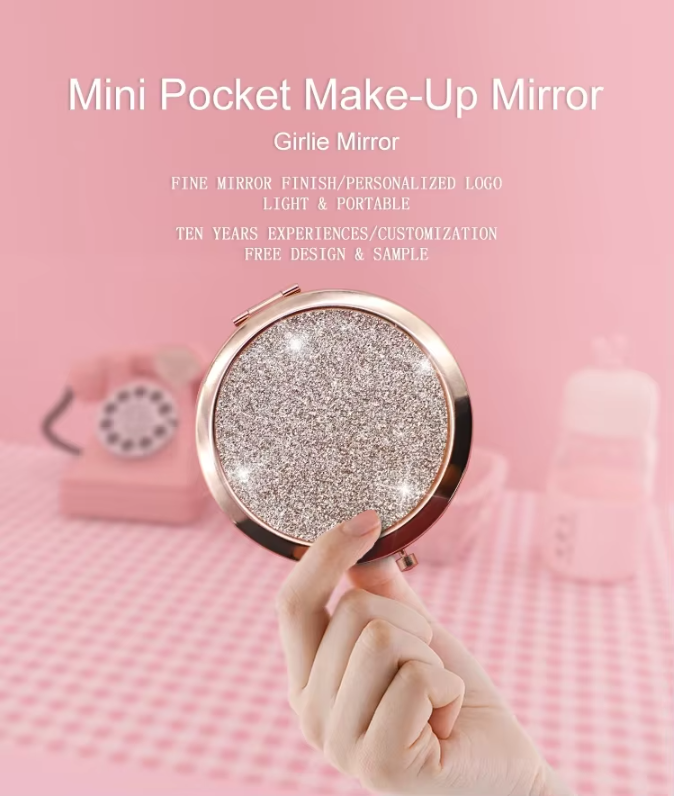 pocket mirror, cosmetic mirror, mini mirror