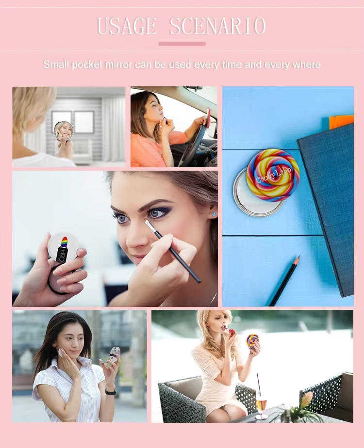 pocket mirror, cosmetic mirror, mini mirror