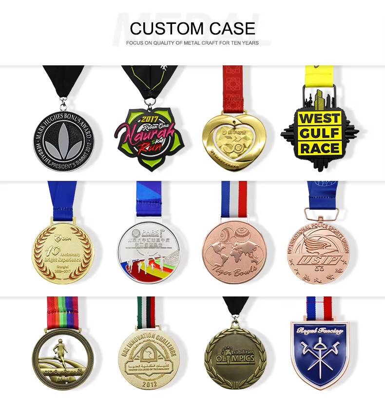 Personalised Medals with Logo Custom Metal Printed Medals and Ribbons