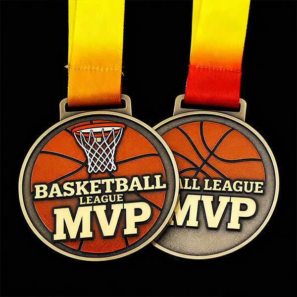 Wholesale Free Design basketball Metal Gold Plated Award Sport Custom Medal