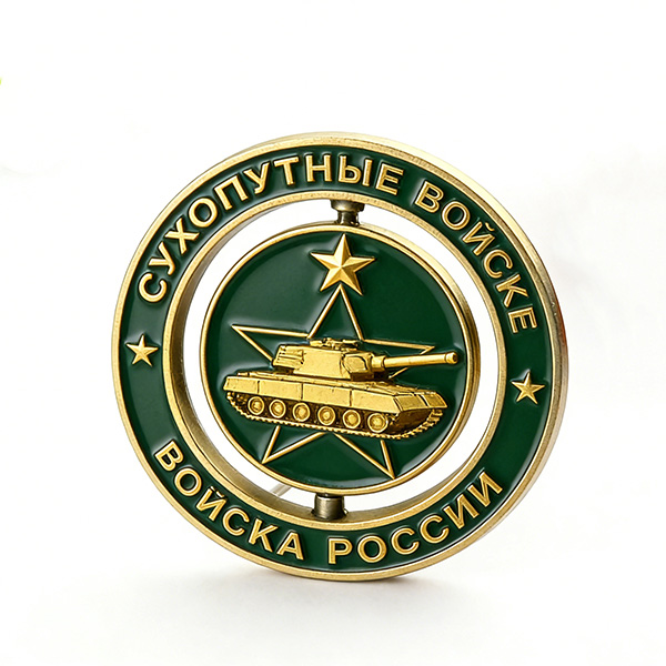 3D Metal Custom Spinning Commemorative Rotatable Challenge Metal Award Coins