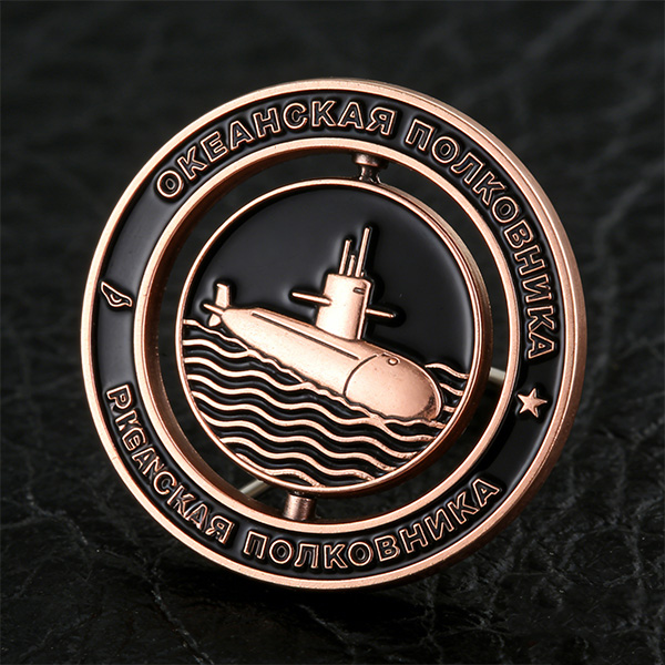 3D Metal Custom Spinning Commemorative Rotatable Challenge Metal Award Coins