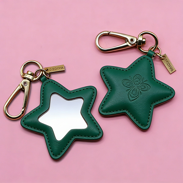 Customized Logo and Shaped Makeup Mirror Leather Custom Pocket Mirror