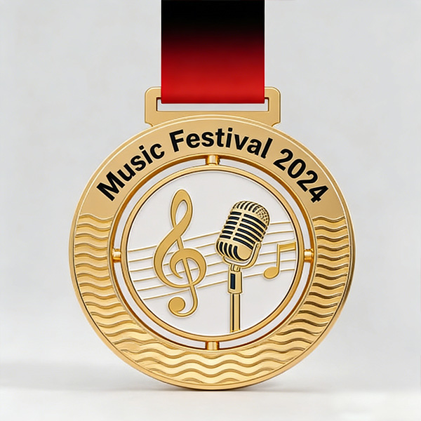 Custom Medals for Awards Music Festival with Custom Ribbons Ordering Medals