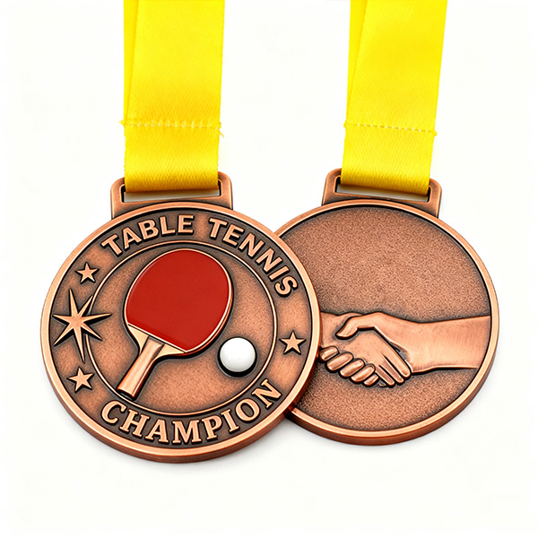 Custom Designed Metal Sports Medals for Table Tennis  Medals with Logo
