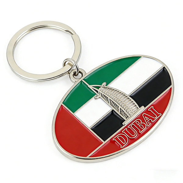 2026 Best Selling Metal Dubai Keychian Soft Enamel Metal Keychains